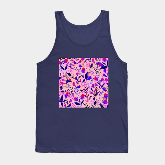 colorful floral pattern Tank Top by thetreealien